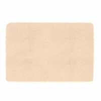 Fluffy Bedroom Rug 4' x 2.6' Anti-Skid Shaggy Area Rug Decorative Floor Carpet Mat Beige