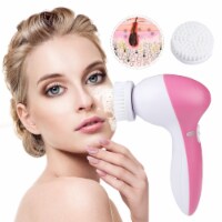 Facial Cleansing Brush Waterproof Face Spin Cleaning Brush with 5 Brush Heads Deep Cleansing