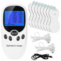 Electric Muscle Stimulator Dual Channels Pulse Massager Pain Relief Therapy Tens Device with
