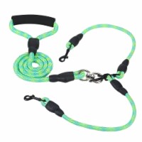 Double Dogs Leash No-Tangle Dogs Lead Reflective Dogs Walking Leash with Swivel Coupler