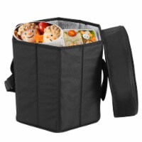 Collapsible Grocery Cooler Bag 3 Gallon Insulated Food Container Seat Combo for Camping