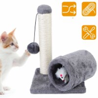 Cat Scratching Post Cat Kitten Sisal Scratch Post Toy with Tunnel