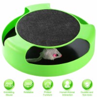 Cat Interactive Scratching Toy with Rotating Running Mouse Catching Plate Non-toxic Claw