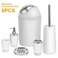 Bathroom Accessories Set 6 Pcs Bathroom Set Ensemble Complete Soap Dispenser Toothbrush