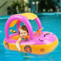 Baby Inflatable Pool Float Car Shaped Toddler Swimming Float Boat Pool Toy Infant Swim Circle