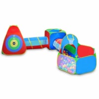 5Pcs Kids Ball Pit Tents Pop Up Playhouse with 2 Crawl Tunnel & 2 Tent For Boys Girls