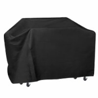 57-inch BBQ Grill Cover Weather Resistant Outdoor Barbeque Grill Covers UV Resistant Black