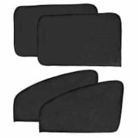 4Pcs Front Rear Car Window Magnet Covers Breathable Mesh Sun Shade Privacy Curtain Heat