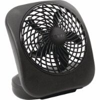 Treva 5 In. 2-Speed Black Battery Operated Table Fan FD05004 BLK