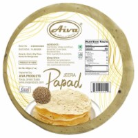 Aiva Pappadums (Indian Lentil Wafer Snack) Cumin Papad