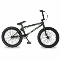 TRACER Edge 20 In Hi-Ten Steel Framed Freestyle BMX Style Bike, Matte Green