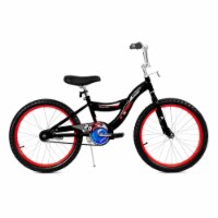 TRACER Logan 20 In Hi-Ten Steel Framed Freestyle BMX Style Beginners Bike, Black