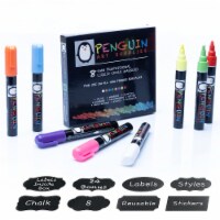 Chalk Markers, Neon Colors, Fine Tip, 8-Pack