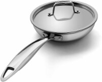 Innovaze 8 Inch Triple-Ply Stainless Steel Fry Pan with Lid
