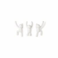 Buddy Wall Hooks, White - Set of 3