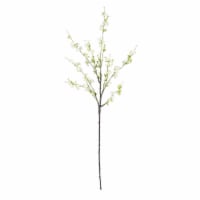 38 in. Cherry Blossom Artificial Flower, White - Set of 6