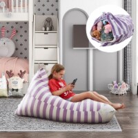 55 x 35 in. Microfiber Posh Living Bean Bag Covers, Lavender