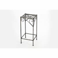 26.18 in. Celtic Clover Square Cast-Iron Plant Stand, Large