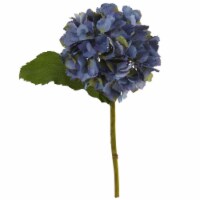 12 in. Hydrangea Artificial Flower, Blue - Set of 12