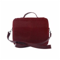 Cosmopolitan-Insulated Adjustable Make Up Travel Organizer&#44; Red Croc