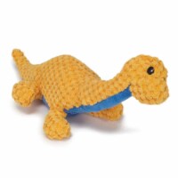 Jurassic Cord Crew Brachiosaur Dog Toy, Orange - Small