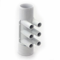 2 x 2 in. Shr Manifold, Pvc Waterway Pipe - 6 Port & 0.75 in. Sb Ports