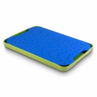 Flow Juice Catching Cutting Board Slim Non Slip, Blue-Green