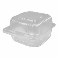 DPK 12 oz 5 x 5 in. Plastic Hinged Containers, Clear