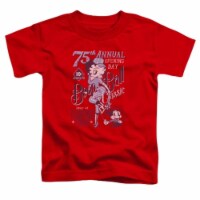 Betty Boop-Boop Ball - Short Sleeve Toddler Tee - Red&#44; Large 4T