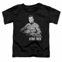 Star Trek-Kirk Words - Short Sleeve Toddler Tee - Black&#44; Small 2T