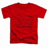Star Trek-D7 Diagram - Short Sleeve Toddler Tee - Red&#44; Large 4T