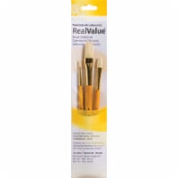 Princeton Brush Real Value™ Bristle Brush Set Round 3 Flat 4 & 8 Perspective: Main