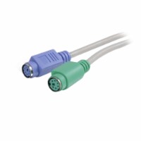 C2G 1ft USB to PS/2 Keyboard/Mouse Adapter Cable - Beige