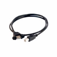 C2G 6in Panel-Mount USB 2.0 A Female to B Male Cable - Black