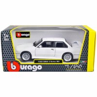 Bburago 21100W 1988 BMW 3 Series M3 E30 White 1-24 Scale Diecast Model Car