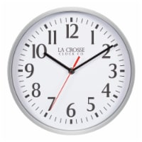 La Crosse Clock Company 8 Inch Basicis Analogy Wall Clock - Silver Perspective: Main