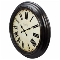 La Crosse Round Antique Dial Analog Wall Clock - Brown