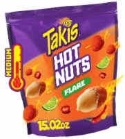 Takis Flare Hot Nuts Resealable Chili Pepper & Lime Double-Crunch Peanuts Perspective: Main