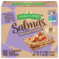 Sanissimo® Salmas® Chia & Flaxseed Flavored Oven-Baked Corn Crackers Perspective: Main