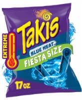 Takis Fuego 17 oz Fiesta Size Bag, Hot Chili Pepper & Lime Rolled Tortilla  Chips