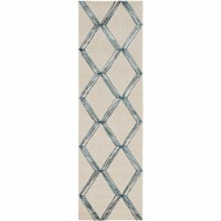 KAS Libby Langdon Upton 2'3  x 8' Runner Rug in Putty and Slate Mod Scape