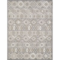 Calla 6925 Grey Aztec Area Rug, Size - 6'7 x 9'