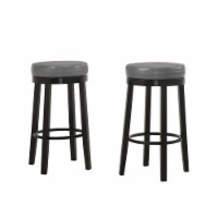 Carolina Classics Era Swivel 30  Bar Stool in Gray and Espresso (Set of 2)
