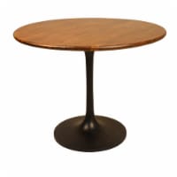 Carolina Classics Alden Wood Top 40 In Round Dining Table in Elm and Black