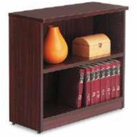 ALEVA633032MY Valencia Series Bookcase, 2 Shelves, Mahogany Perspective: Main
