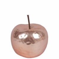 Ceramic Apple Figurine, Hammered Matte Rose Gold - Small