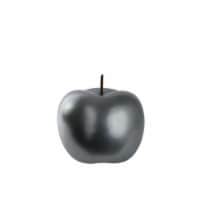 Ceramic Apple Figurine, Chrome Silver - Small