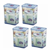 Lock & Lock Easy Essentials Pantry 7.6-Cup Rectangular Food Storage Container, Clear - Set o