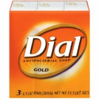 Dial 12402 4 oz. Gold Dial hygienic Soap Bars, 3 Pack
