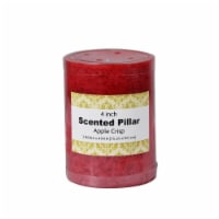Jeco 3 x 4 in. Sld Apple Crisp Scented Pillar Candle